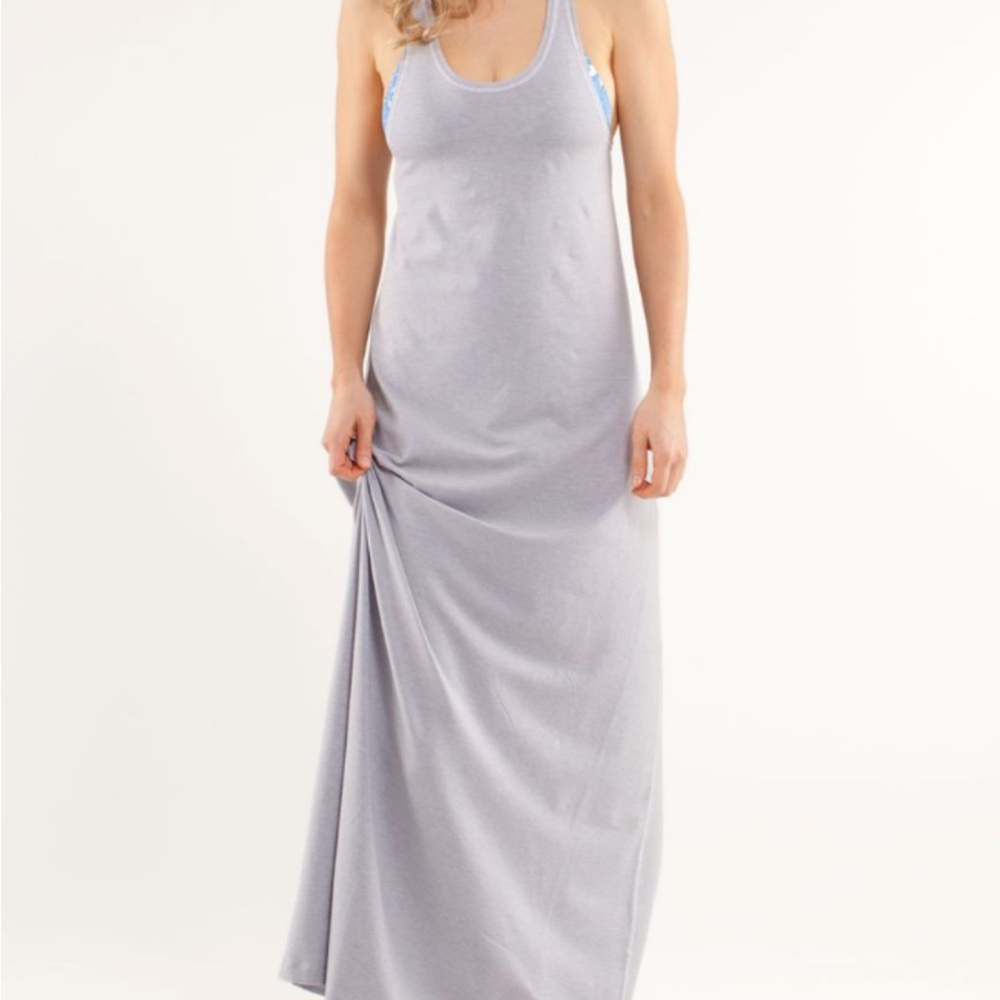 LULULEMON Heatwave Maxi Dress Wee Stripe White Fossil Beach Cover Summer